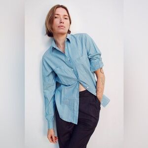 FOUR Objects Work Shirt in organic cotton chambray, linen & ramie